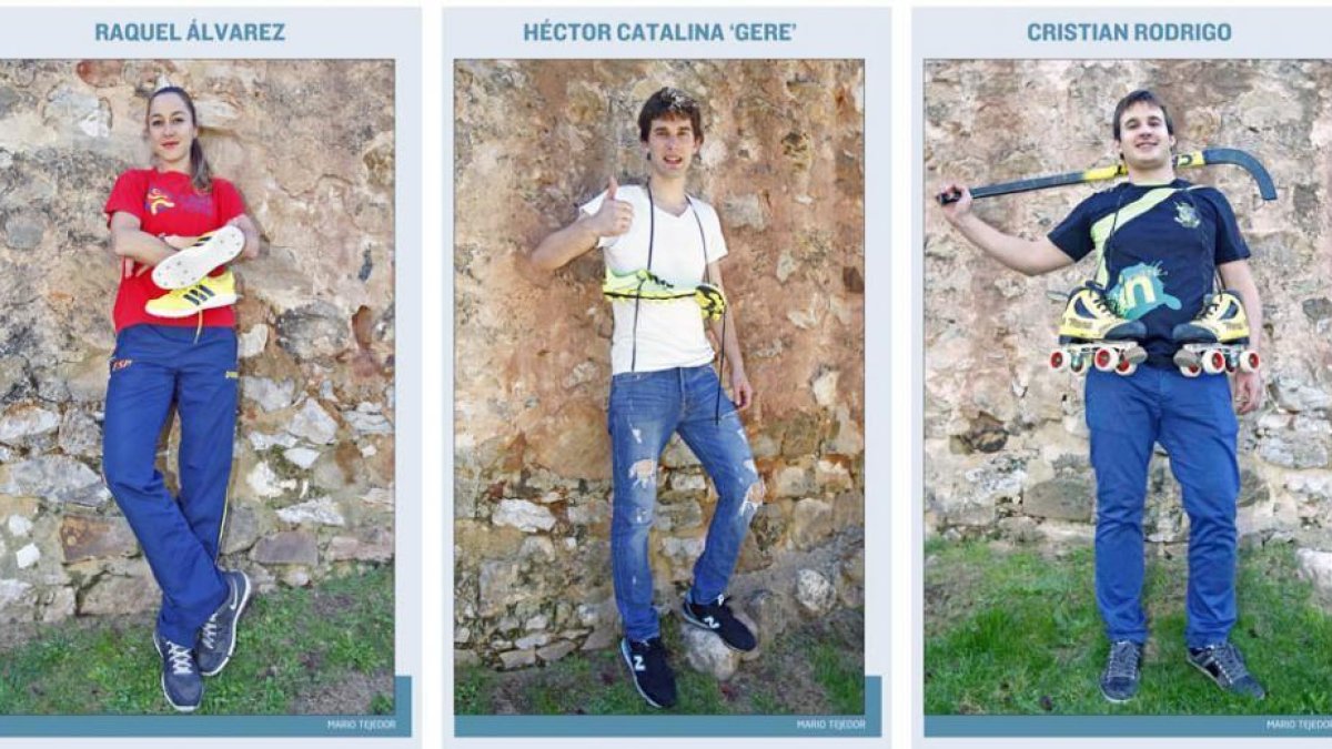 Tres deportistas sorianos que se han recuperado de una o varias lesiones.-MARIO TEJEDOR