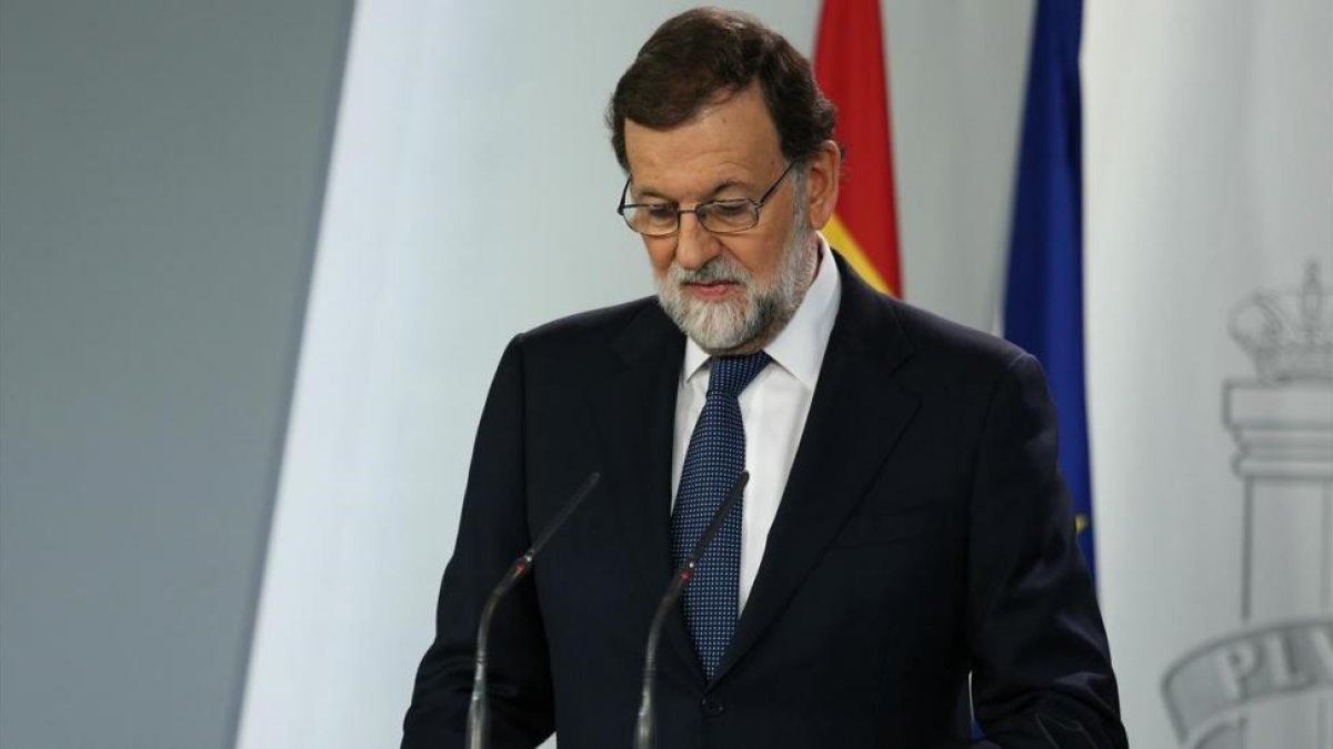 Declaración del presidente del Gobierno, Mariano Rajoy.-DAVID CASTRO