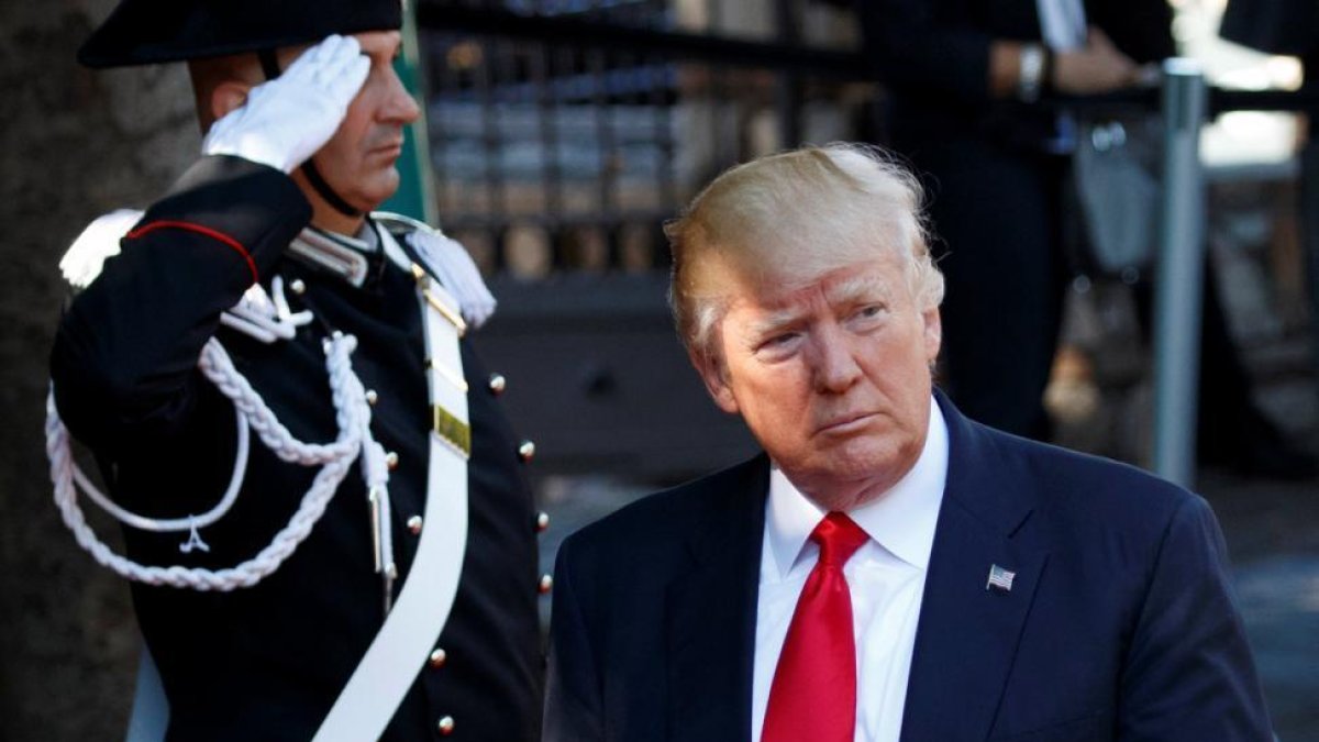 Donald Trump, en la cumbre del G-7 en Taormina, este sábado.-REUTERS