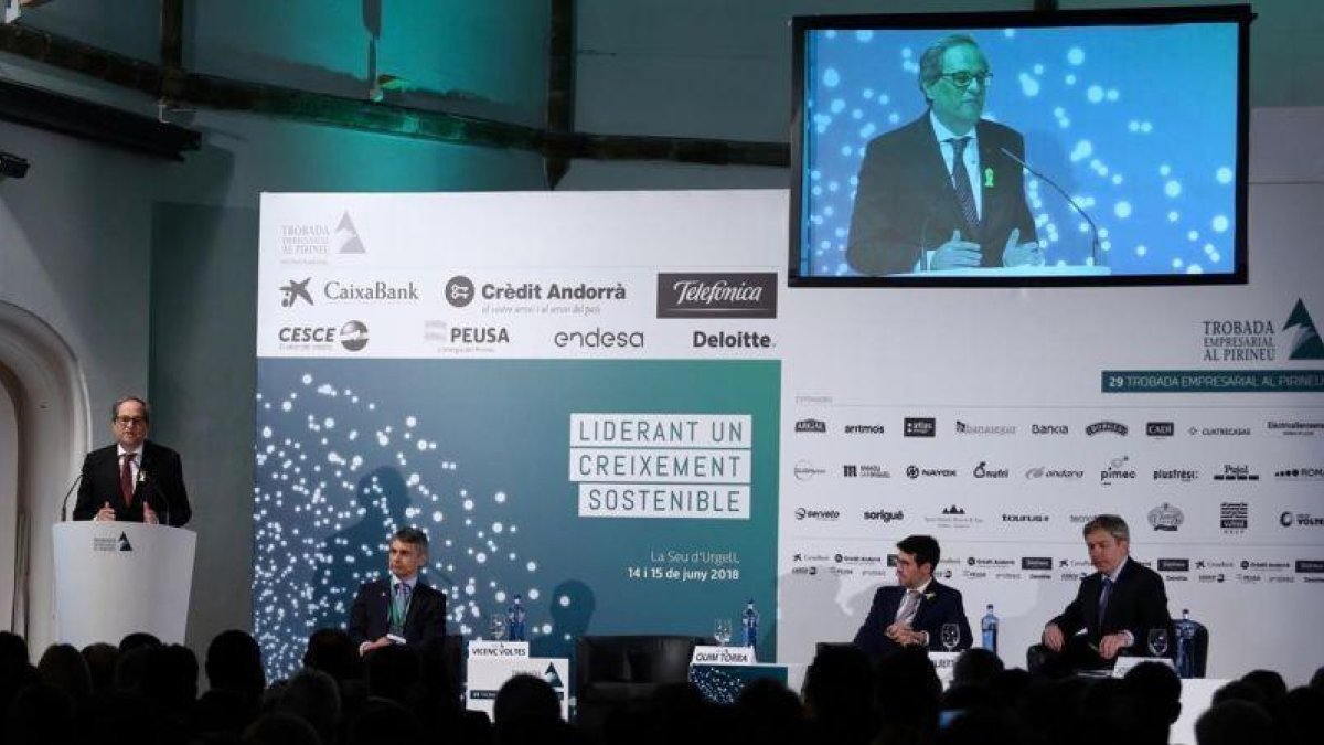 Torra durante su intervención.-EL PERIÓDICO