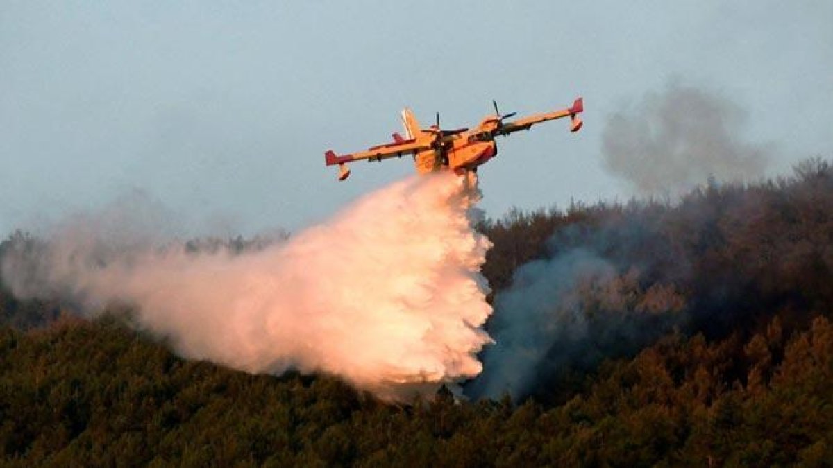 Los fuegos de La Granja y Miraflores queman 600 hectáreas.-EFE