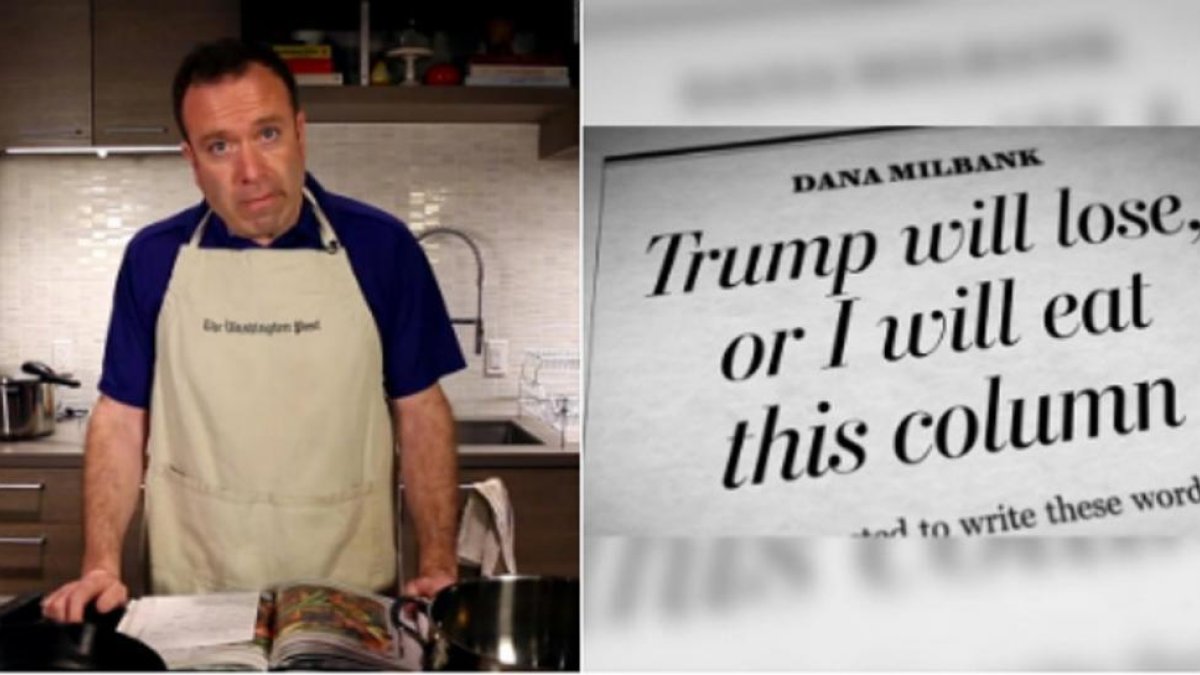 Dan Milbank ha cumplido su promesa y se ha comido sus palabras sobre Trump.-