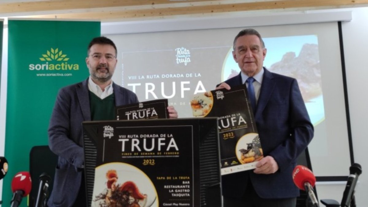 Munilla y García en la presentación de la Ruta Dorada de la Trufa. A.C.