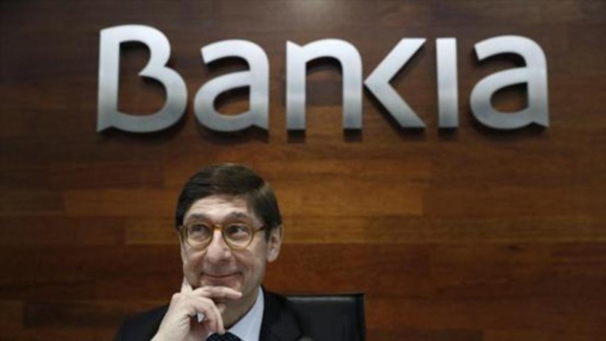 Goirigolzarri, durante la presentación de los resultados de Bankia el 2016.-EMILIO NARANJO