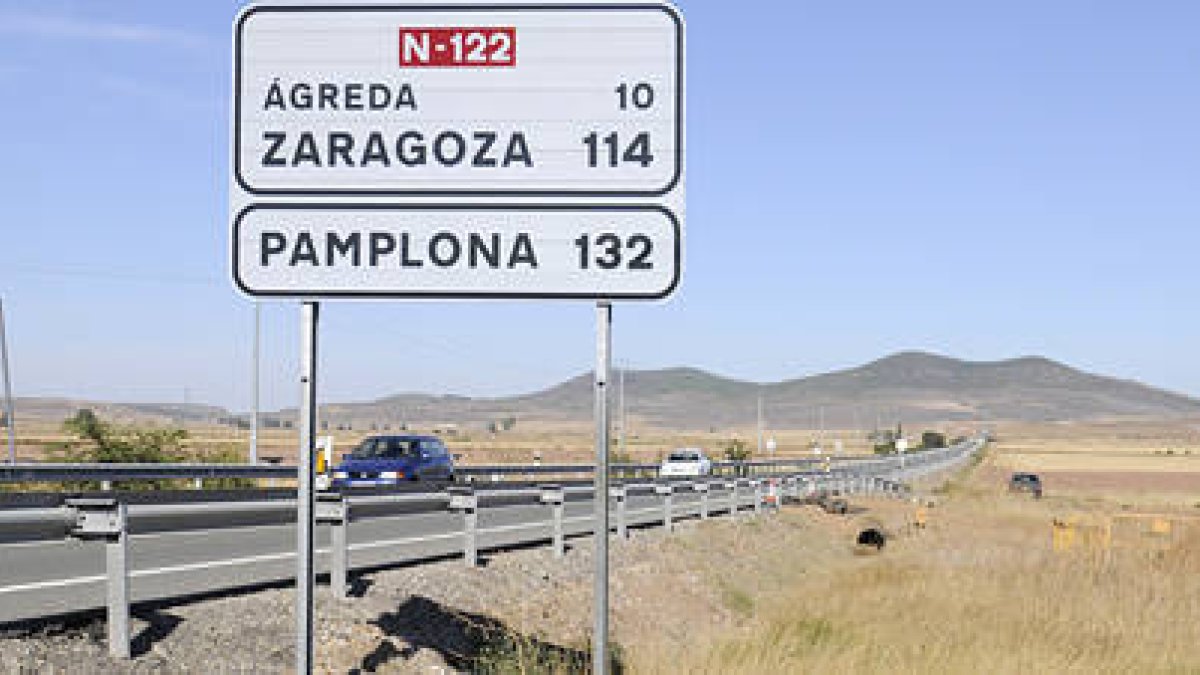 N-122 cerca de la comarca del Moncayo en una imagen de archivo. HDS