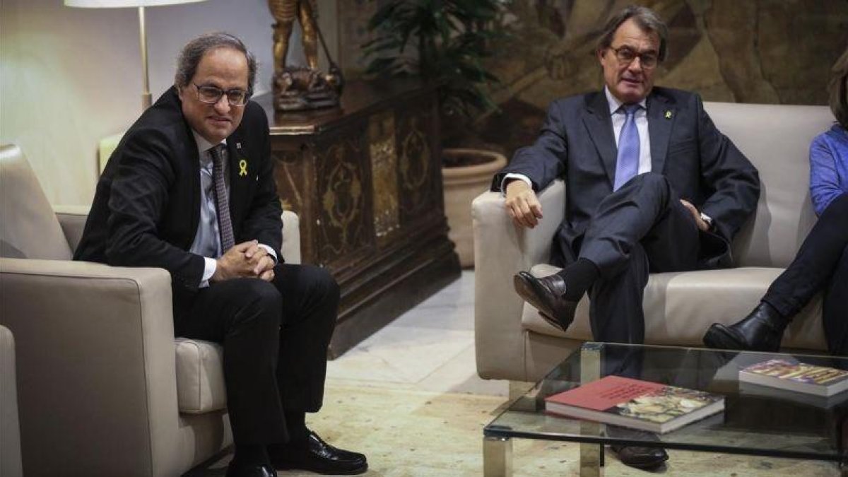 Quim Torra y Artur Mas.-EL PERIÓDICO