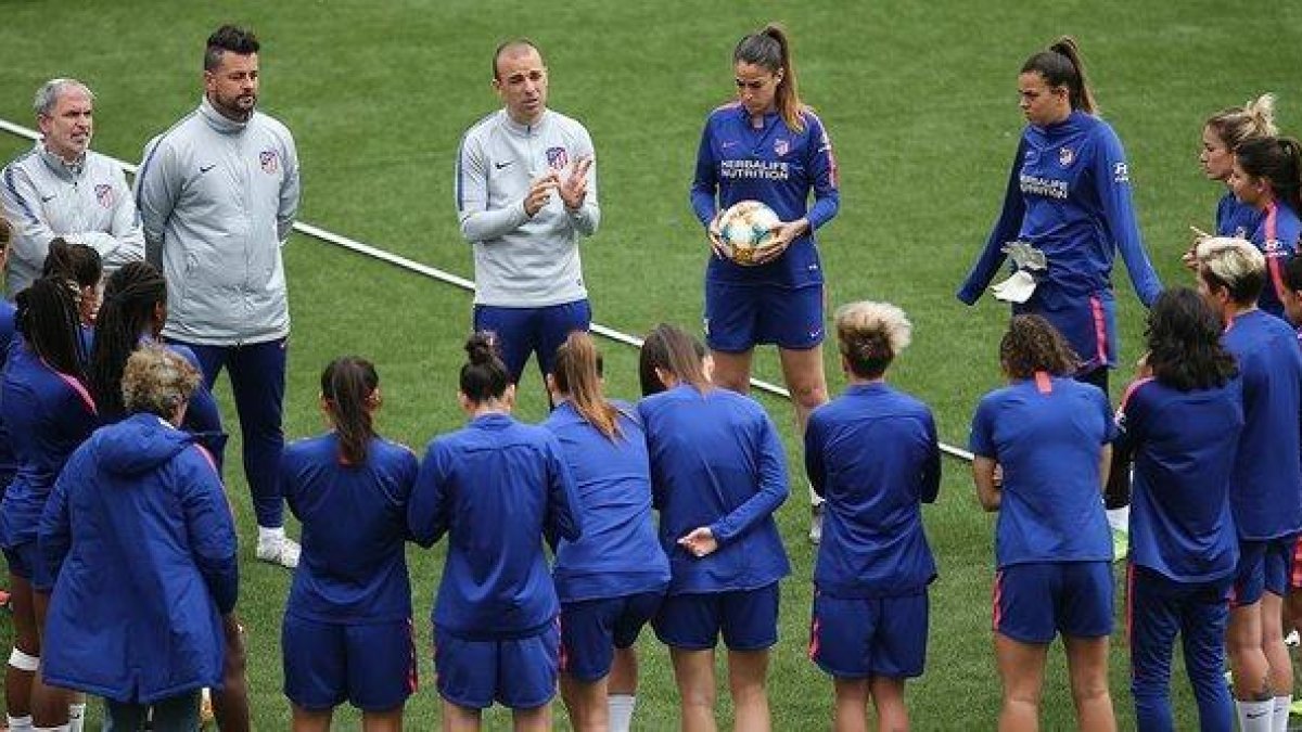 Las jugadoras del Atlético preparan la final, esta semana.-@ATLETIFEMENINO