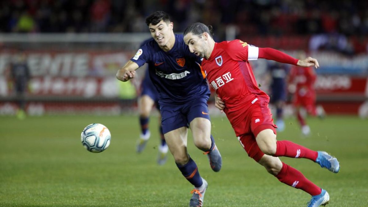 El partido ante el Málaga fue el penúltimo que disputará el Numancia en Los Pajaritos este año.-Mario Tejedor