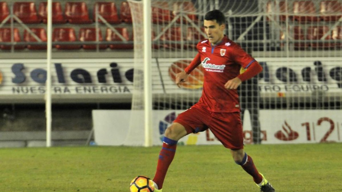 Dani Calvo se estrenaba esta temporada en el encuentro de la última jornada del año ante el Mallorca.-María Ferrer
