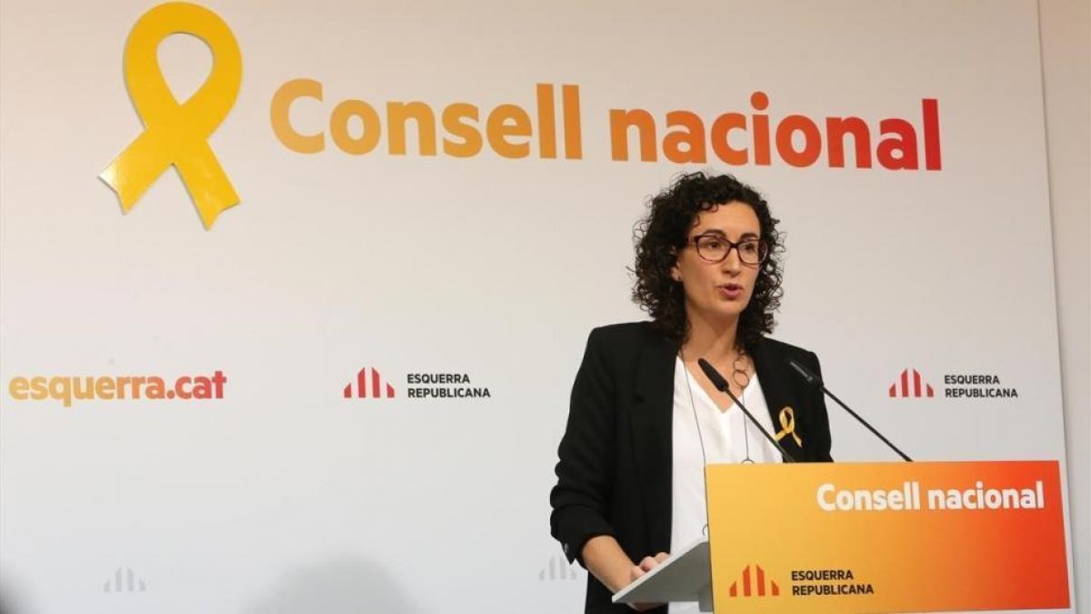Marta Rovira, el pasado día 4 de noviembre, en un consejo nacional de ERC.-/ ELISENDA PONS