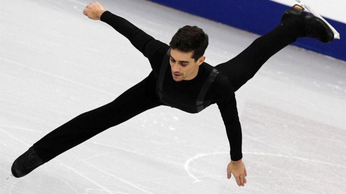 Javier Fernández, en el programa corto del pasado jueves en Minsk.-AFP / KIRILL KUDRYAVTSEV