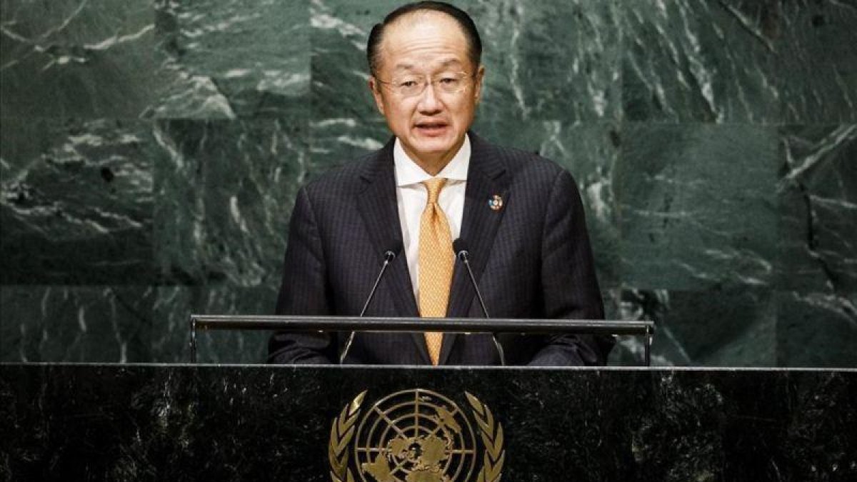 El presidente del Banco Mundial, Jim Yong Kim, durante una intervención en la ONU.-EFE / JUSTIN LANE