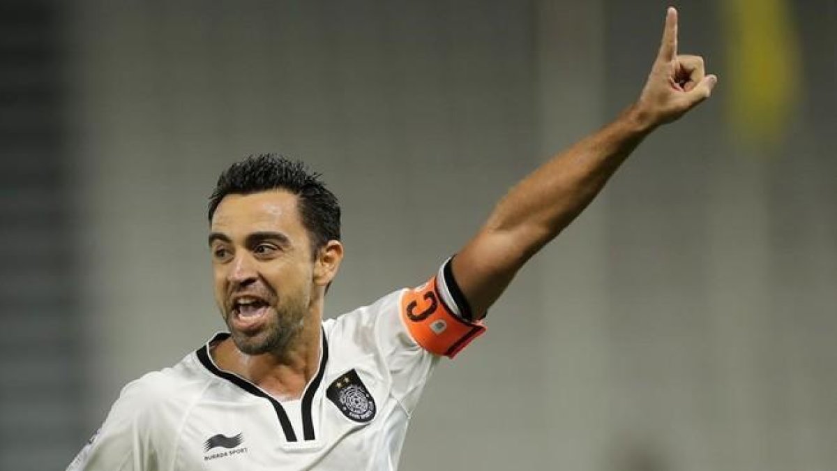 Xavi celebra un gol marcado con su equipo, el Al Sadd de Catar, el pasado 7 de diciembre.-AFP