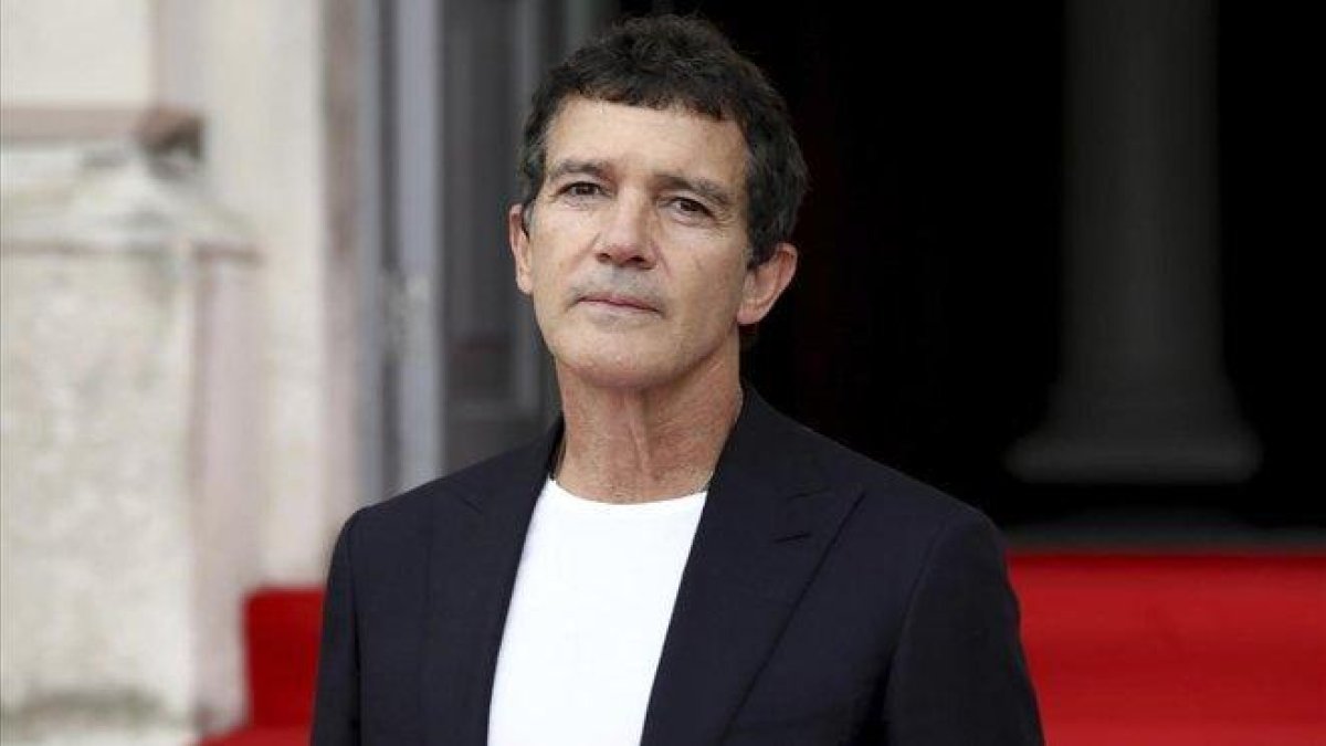 Antonio Banderas, el jueves, en la presentación en Londres de ’Dolor y gloria’.-AP / GRANT POLLARD