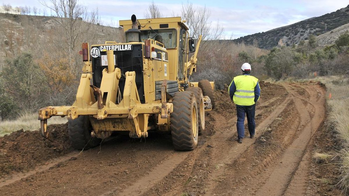 Inicio de las obras ayer de la nueva depuradora de Soria en una imagen de archivo. HDS