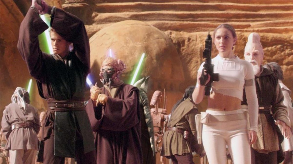 Un grupo de jedis liderado por Anakin Skywalker en la película El ataque de los clones-INDUSTRIAL LIGHT MAGIC (AP)