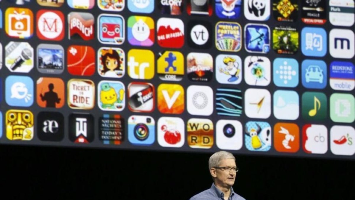 Tim Cook, en la conferencia de desarrolladores de Apple de San Francisco.-AP PHOTO / TONY AVELAR