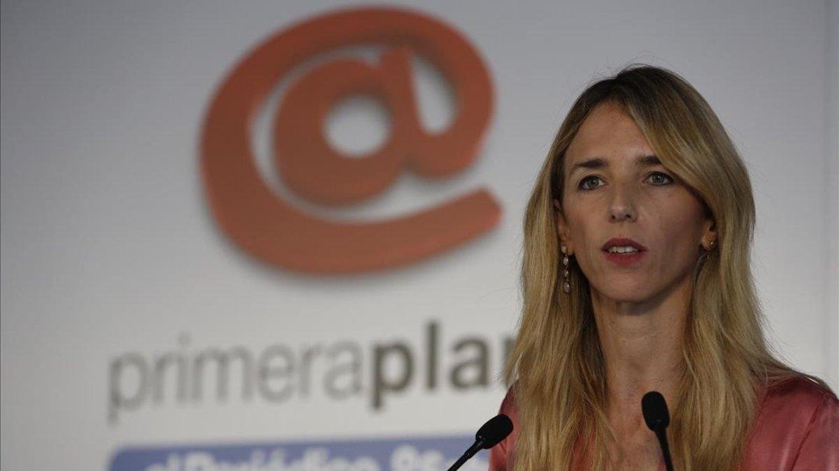 Cayetana Álvarez de Toledo, en su intervención en el foro Primera Plana.-ALBERT BERTRAN
