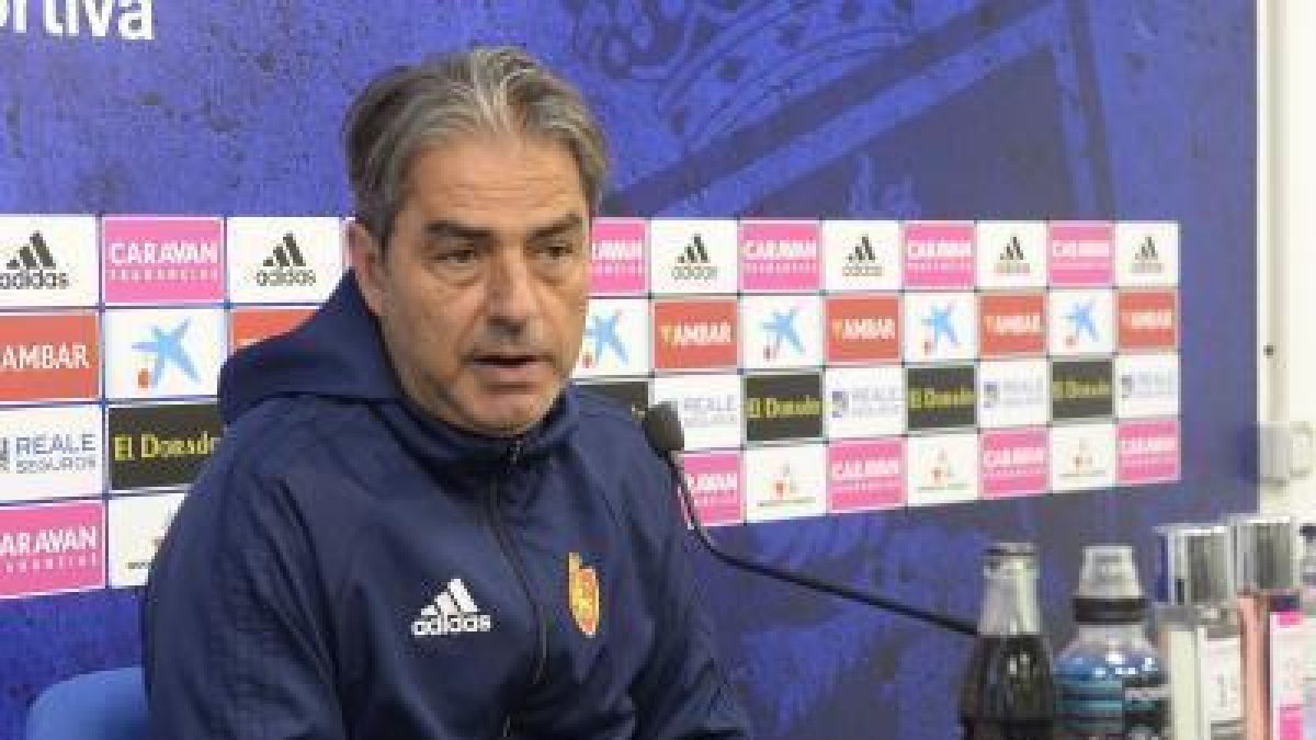 Natxo, en la rueda de prensa de esta mañana-REAL ZARAGOZA