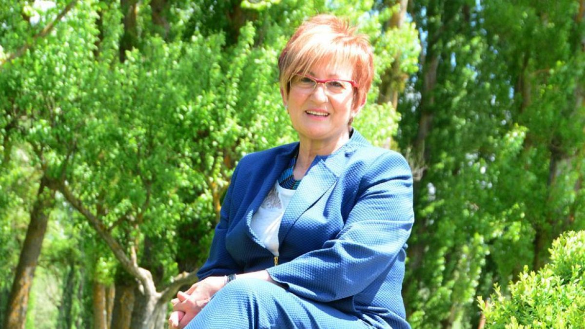 Mercedes Aguilar, alcaldesa de Santa María de Huerta.-A. M.