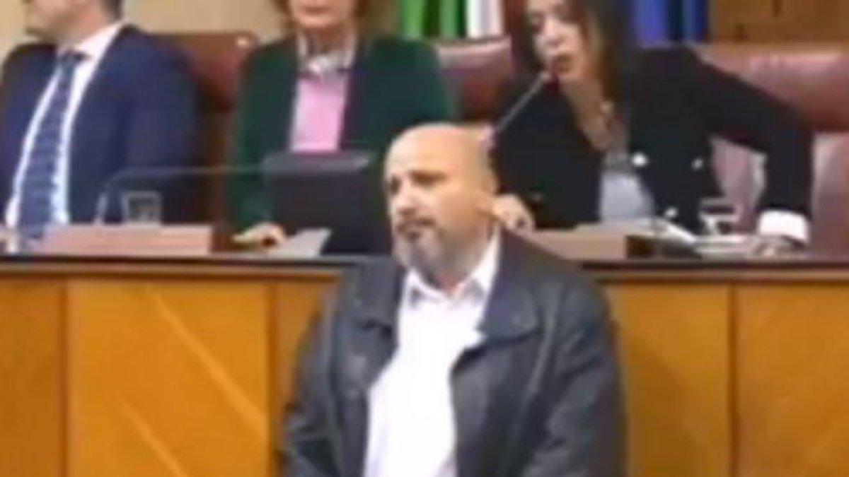 José Luis Cano Palomino, en el Parlamento andaluz.-EL PERIÓDICO
