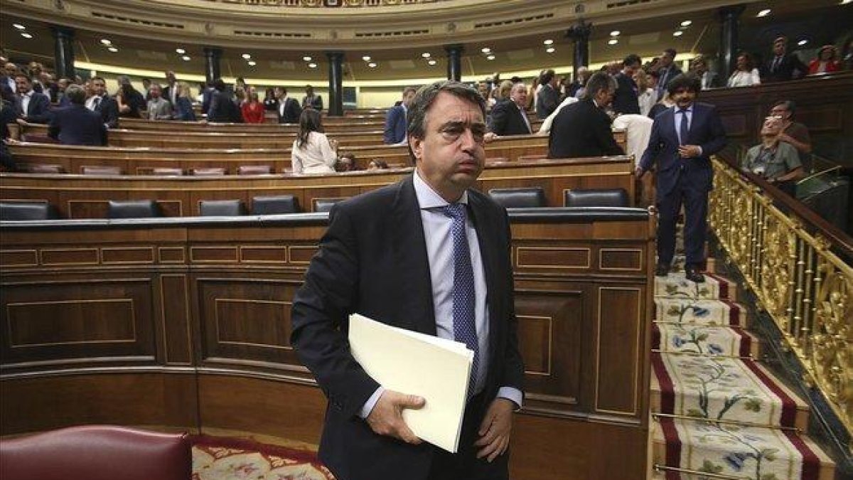 Aitor Esteban, en el Congreso de los Diputados.-DAVID CASTRO