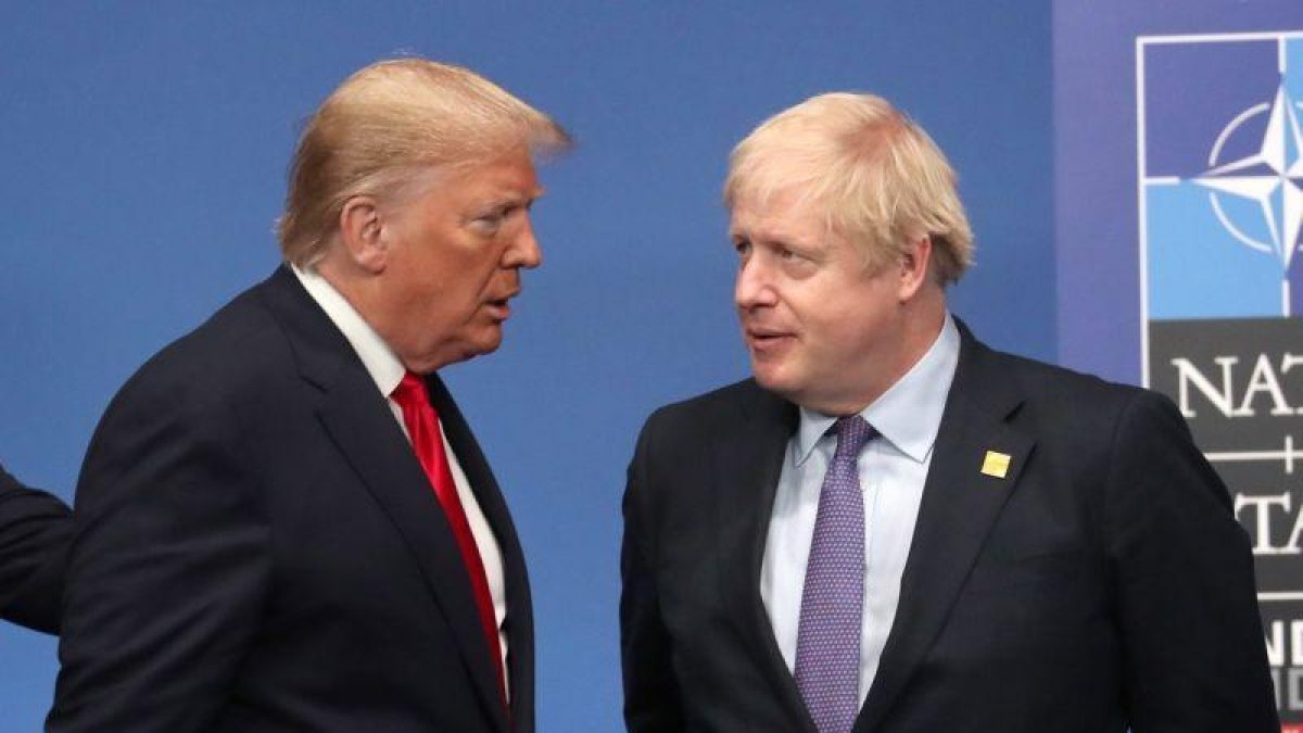 Boris Johnson, junto a Donald Trump, en la cumbre de la OTAN, el pasado 4 de diciembre.-GETTY IMAGES EUROPE