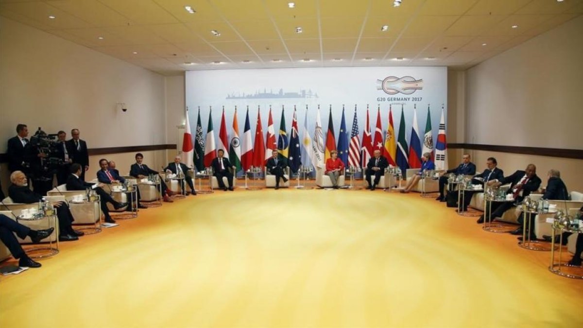 Vista general del 'retiro' de los dirigentes del G20 para hablar sobre lucha contra el terrorismo.-FRIEDEMANN VOGEL POOL / EFE