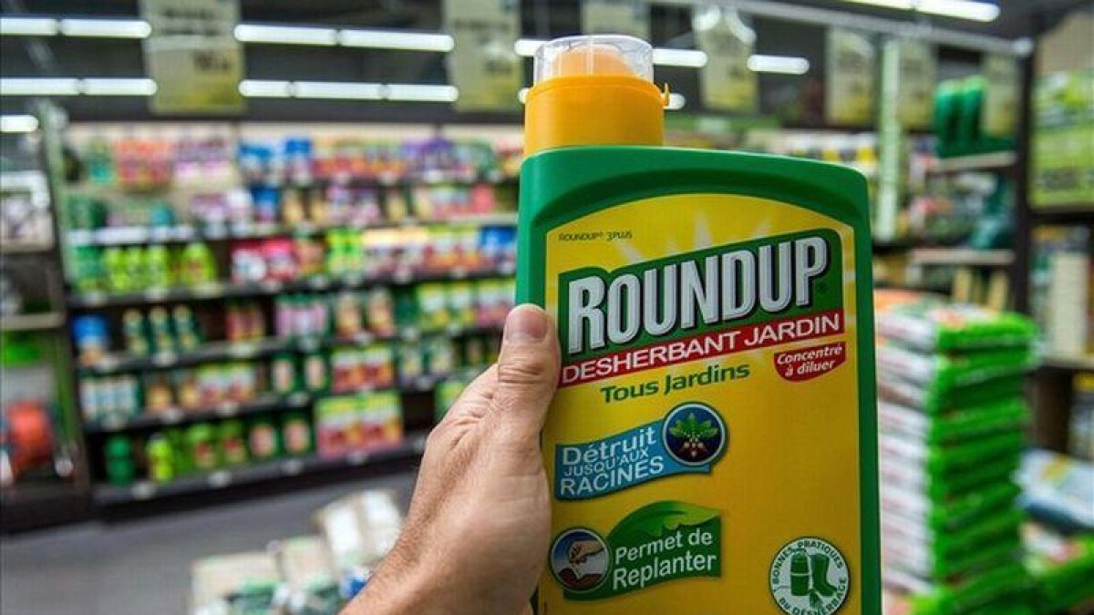 El herbicida con glifosato de Bayer Roundup.-AFP