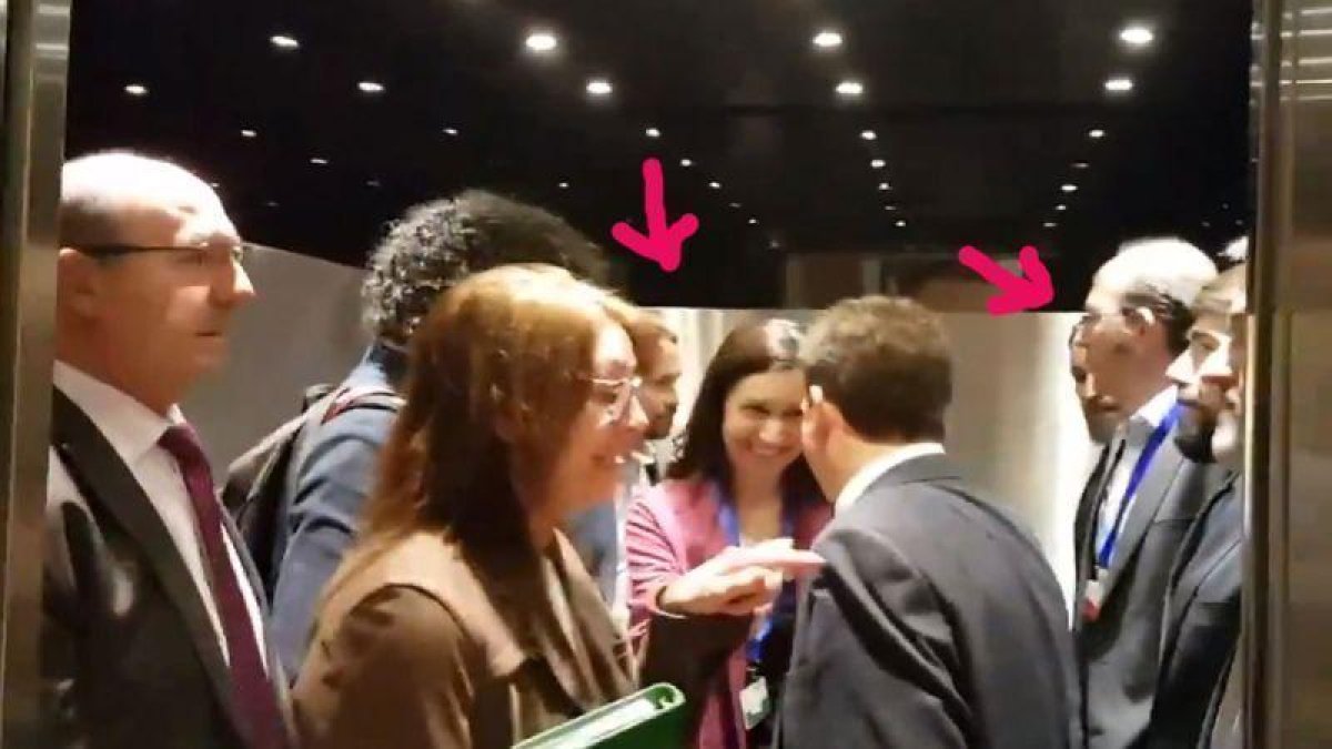 Pablo Iglesias explica su encuentro en un ascensor con Santiago Abascal.-EFE