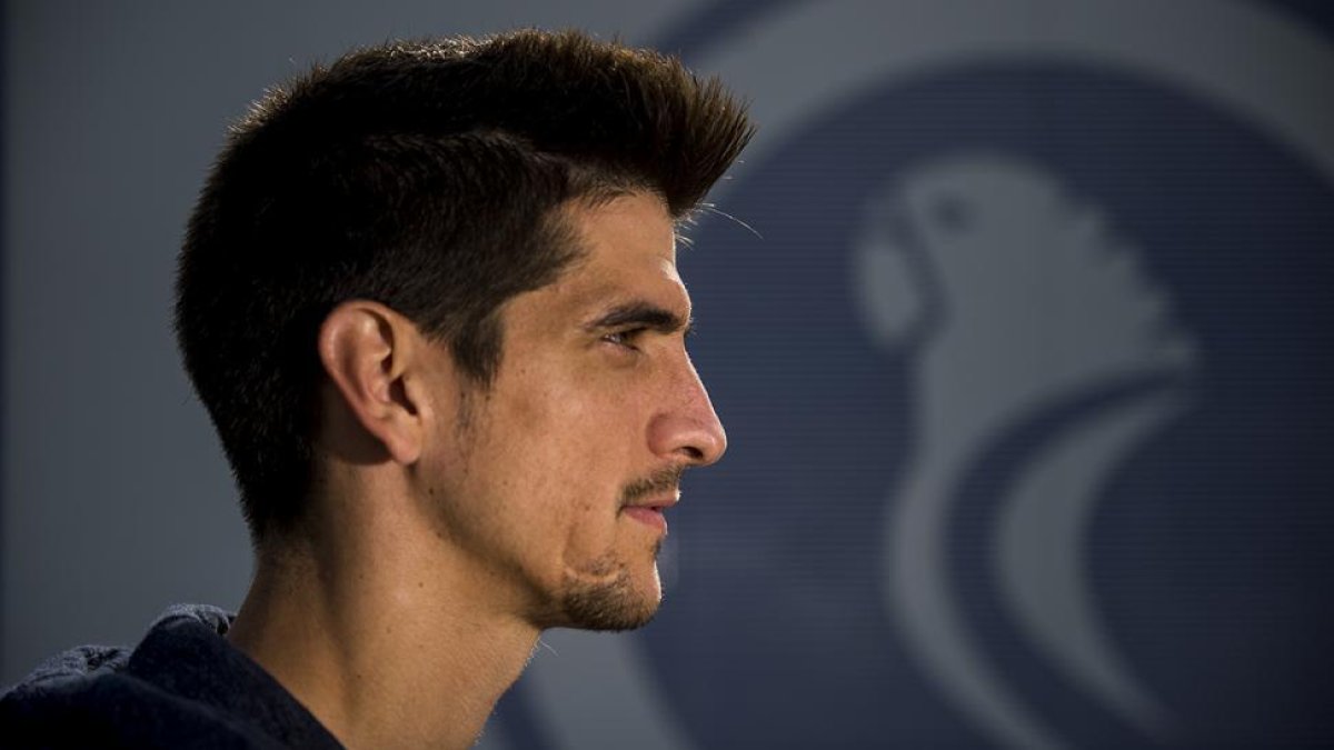Gerard Moreno, jugador franquicia del RCD Espanyol, relata su evolución en el club perico, el trato con los entrenadores y su deseo de jugar con La roja en un futuro, entre otros temas.-JORDI COTRINA