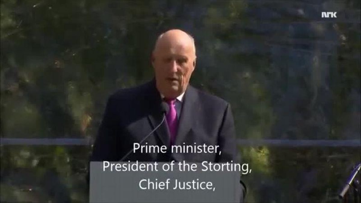 El emotivo discurso del rey Harald de Noruega que se ha hecho viral.-NTK