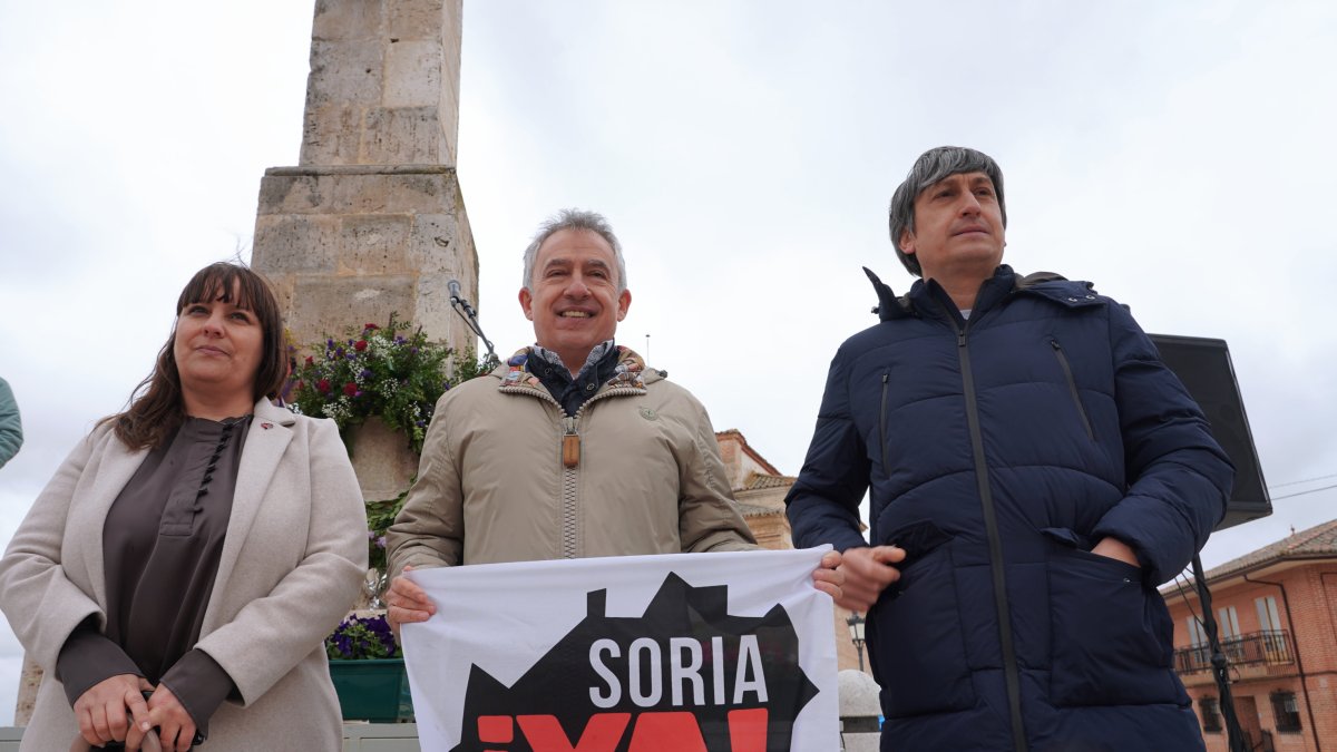 Los tres procuradores de Soria Ya en Villalar. ICAL