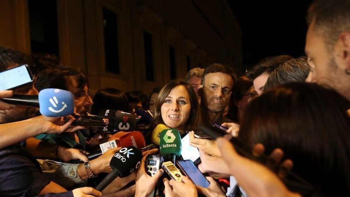 La portavoz adjunta de Unidas Podemos en el Congreso, Ione Belarra.-EFE