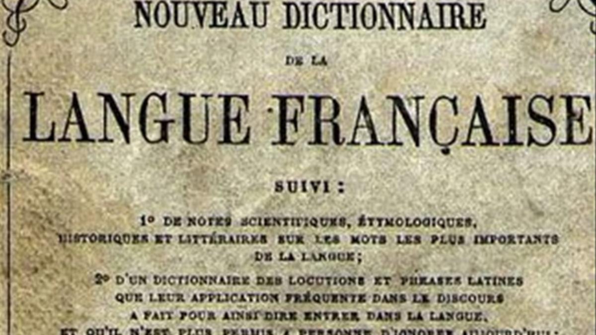Portada del primer diccionario Larousse, de 1858.-