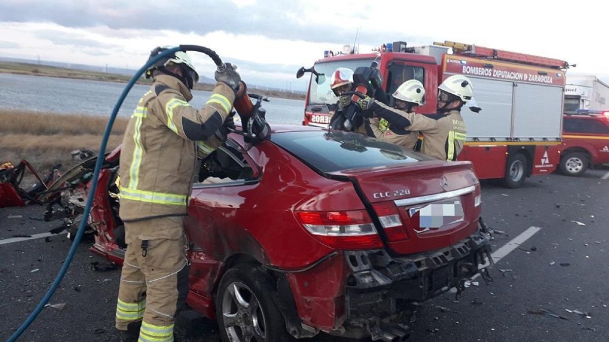 Estado en el que quedó coche accidentado.-HDS