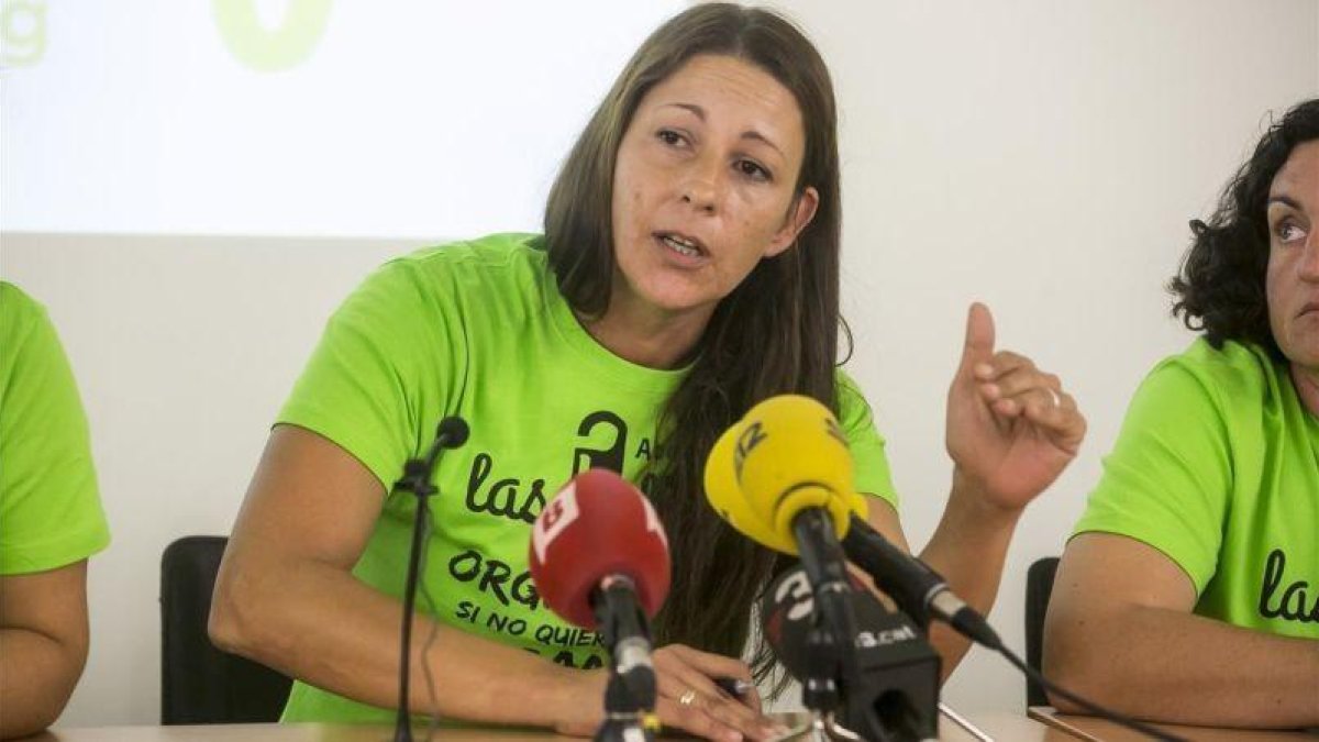 El colectivos Las Kellys, en la rueda de prensa de presentación del colectivo, hace un año.-JOAN PUIG