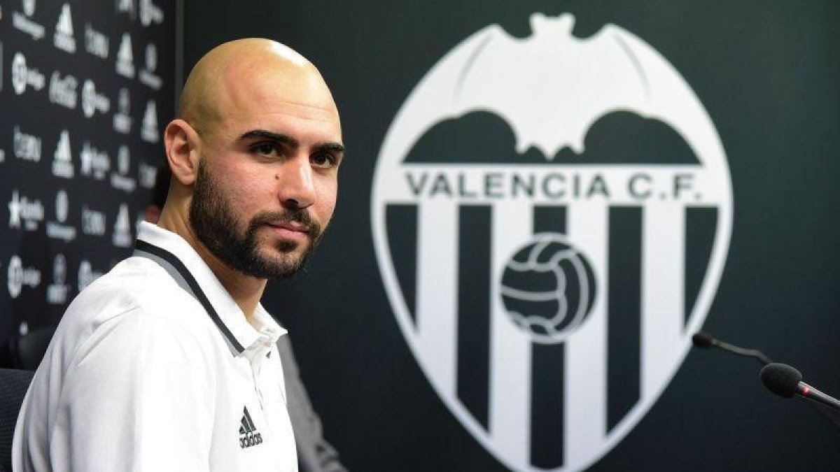 Zaza, en su presentación con el Valencia.-JOSE JORDAN / AFP