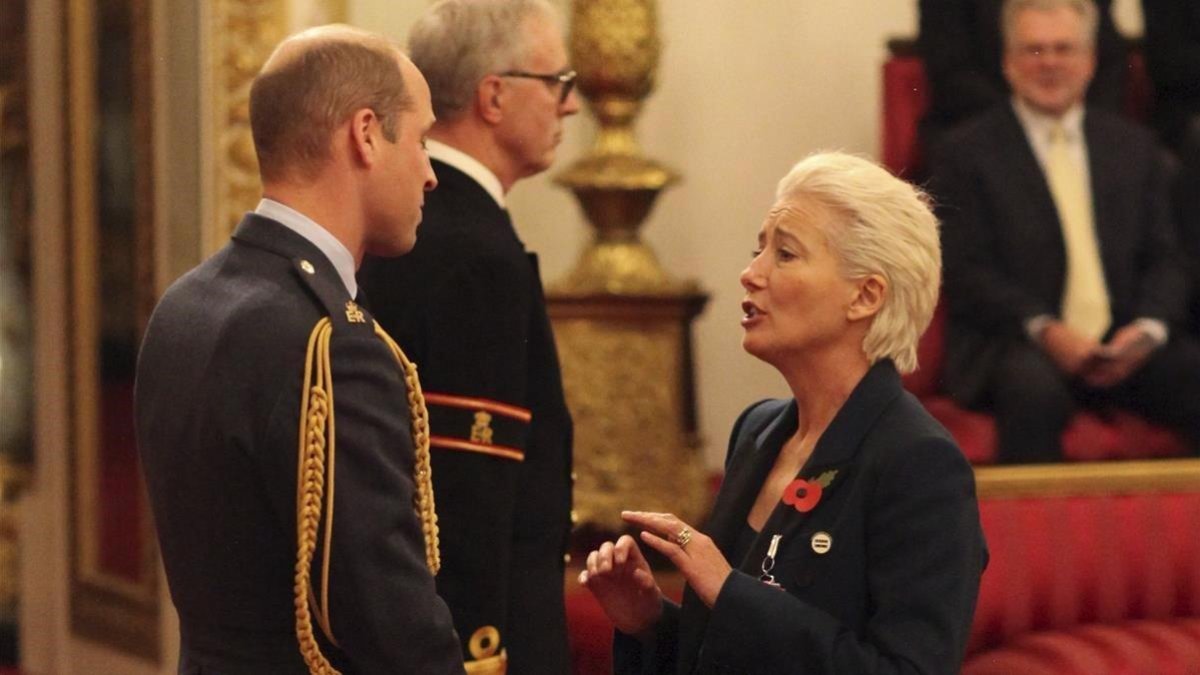 Emma Thompson con el príncipe-