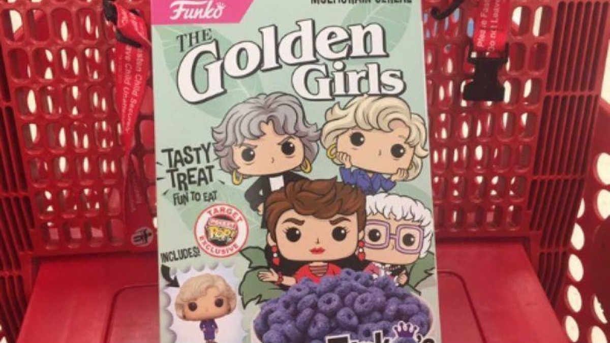 Los cereales de Las chicas de oro con los dibujos de Funko.-TWITTER