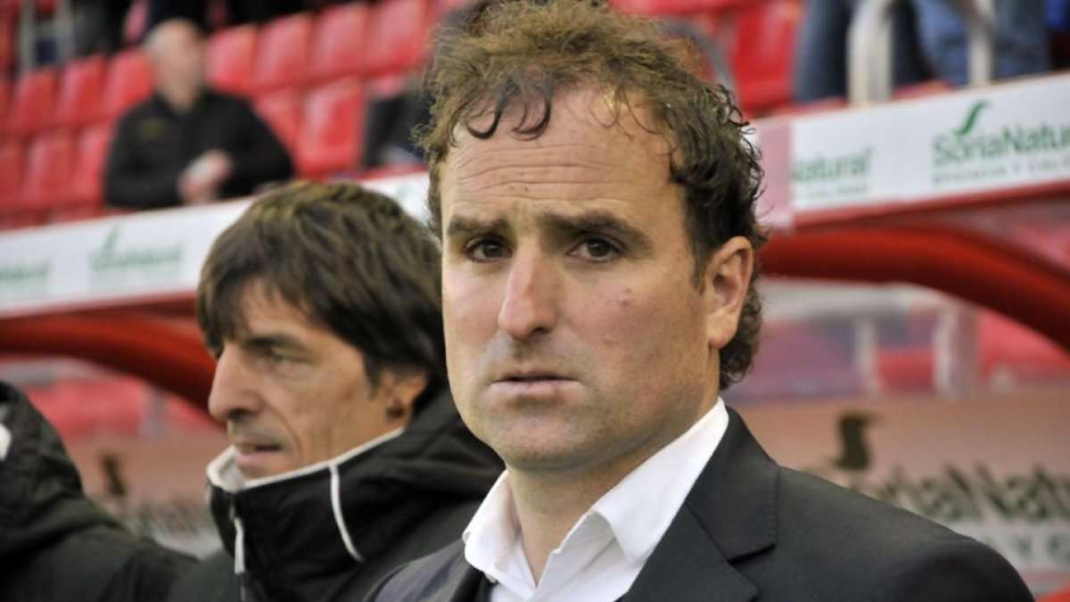 El técnico del Numancia, Jagoba Arrasate.-MARÍA FERRER