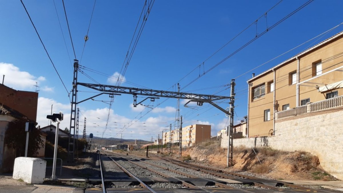 Arcos de Jalón, localidad conectada por tren con Madrid y Zaragoza a través de esta línea. HDS
