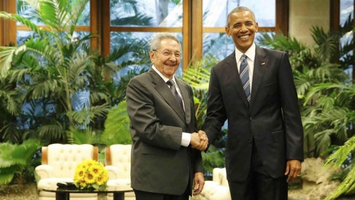 Raúl Castro y Barack Obama, en La Habana.-JONATHAN ERNST