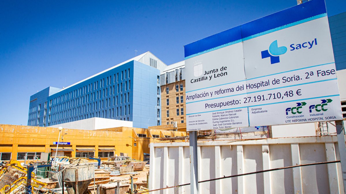 Obras en el Hospital Santa Bárbara. MARIO TEJEDOR
