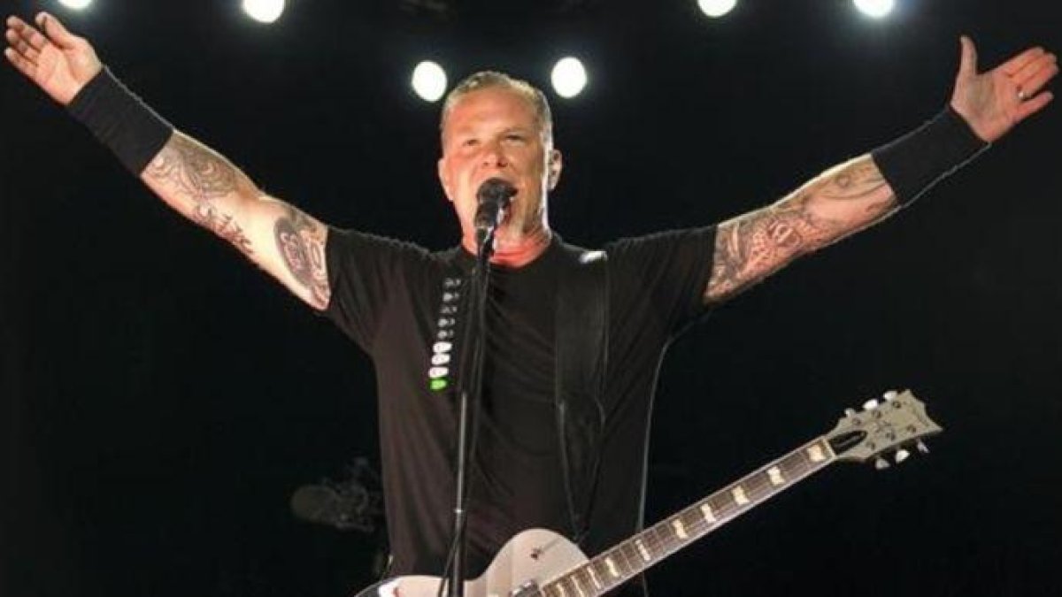James hetfield, de Metallica, en Barcelona (2009).-FERRAN SENDRA