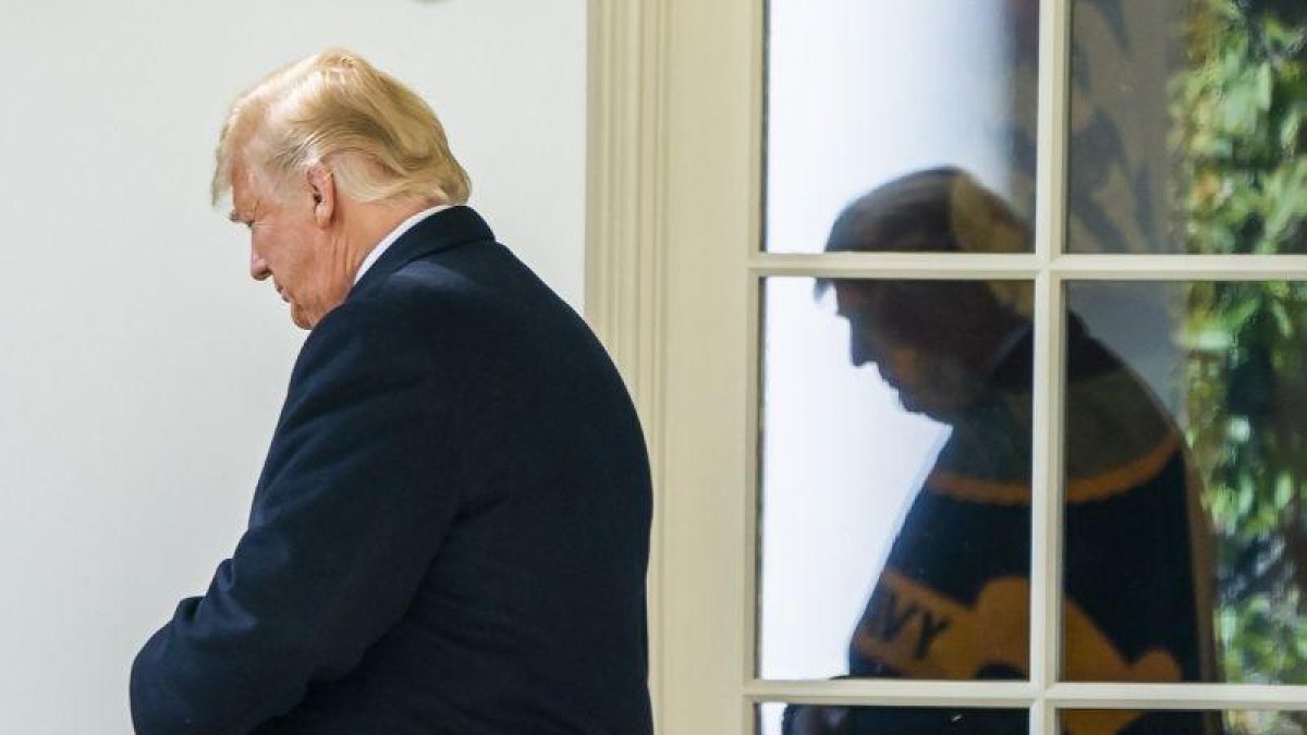 Donald Trump, en la Casa Blanca, el pasado octubre.-EPA