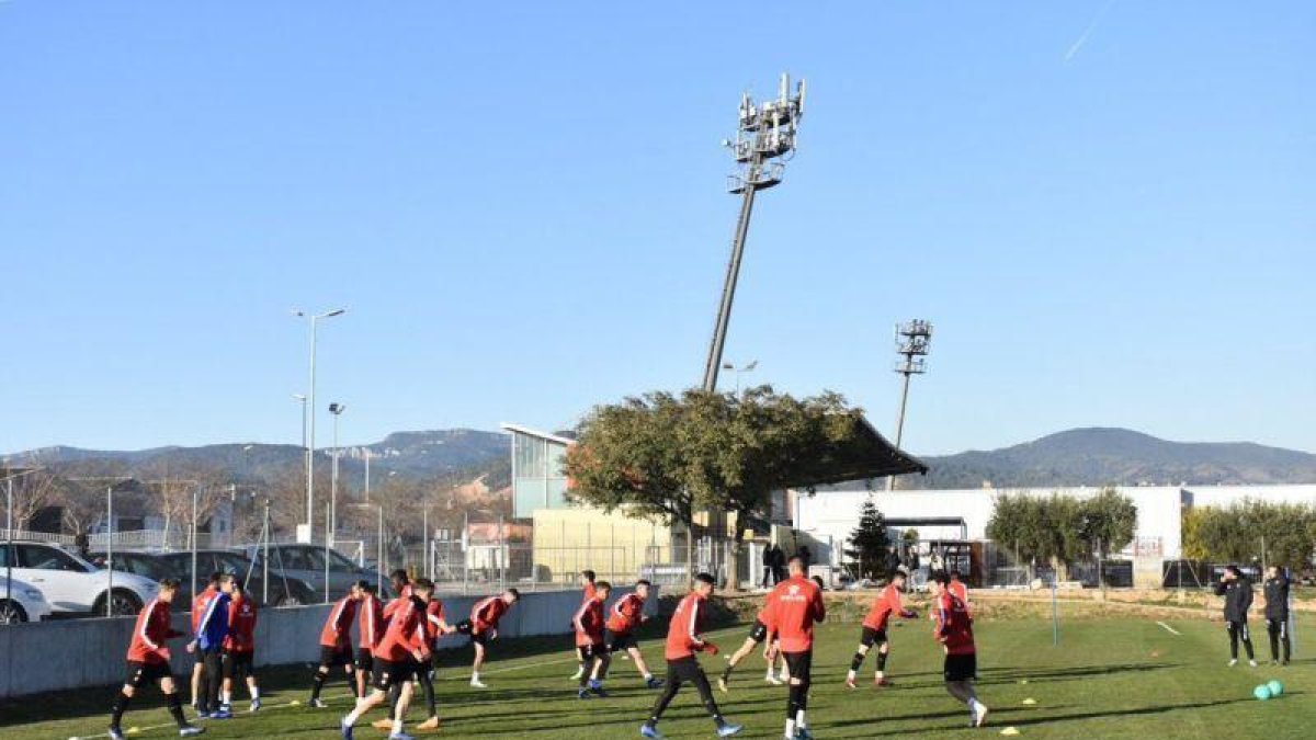 El último entrenamiento del Reus.-EL PERIÓDICO