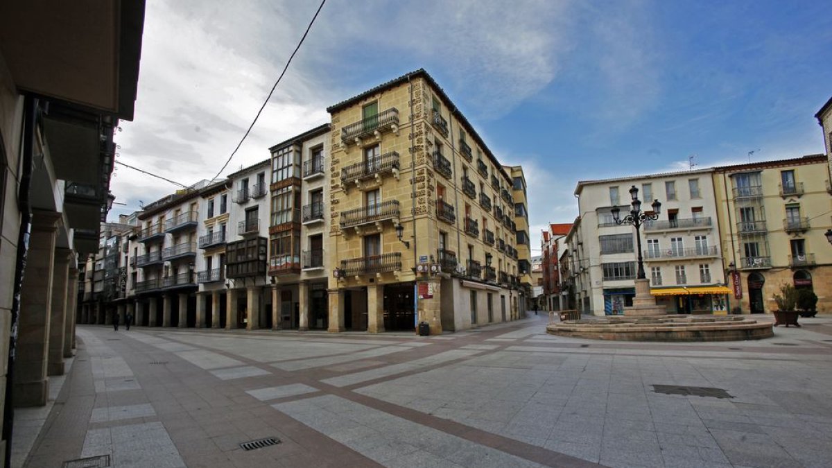 Soria vacía en la jornada de ayer