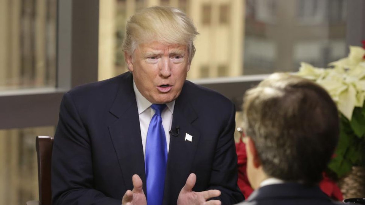 Trump durante la entrevista con Fox News.-RICHARD DREW / AP / AP