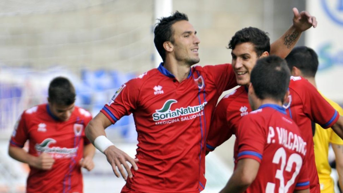 El Numancia lograba ante la Ponferradina su tercera victoria de la temporada.-Diego Mayor